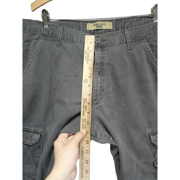Men's 36x29 Wrangler Jeans Cargo Gray Canvas Utility Pants Grey 70BRWAH Workwear - Picture 10 of 11
